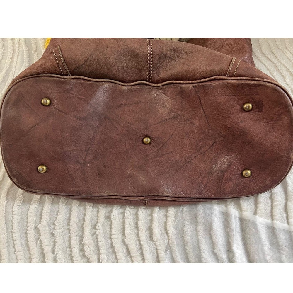 Frye Campus Hobo/Shoulder Bag Distressed Walnut Slouchy Western - Picture 10 of 14